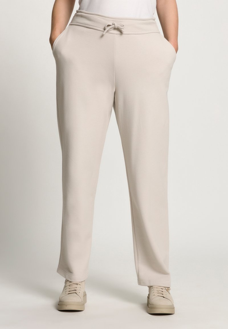 Ulla Popken Grote maten dames sportbroek joggingbroek, zwart (10), 50/52 EU : Ulla Popken