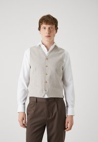 Jack & Jones PREMIUM - JPRRIVIERA LINEN MIX WAISTCOAT - Obleková vesta - timber wolf Miniatúrny obrázok 1