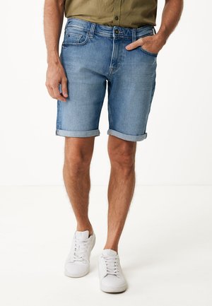 STEVE MID WAIST REGULAR LEG - Denim shorts - light stone