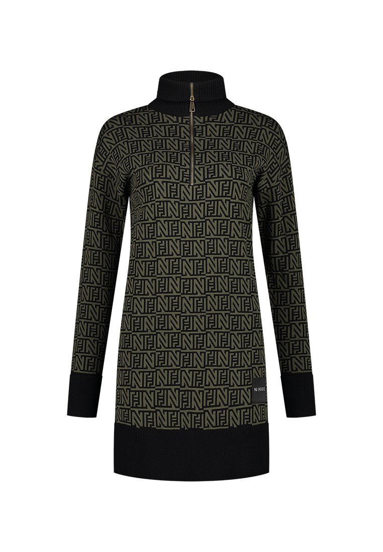 NIKKIE Gebreide jurk olijfgroen NIKKIE Gebreide jurk olijfgroen