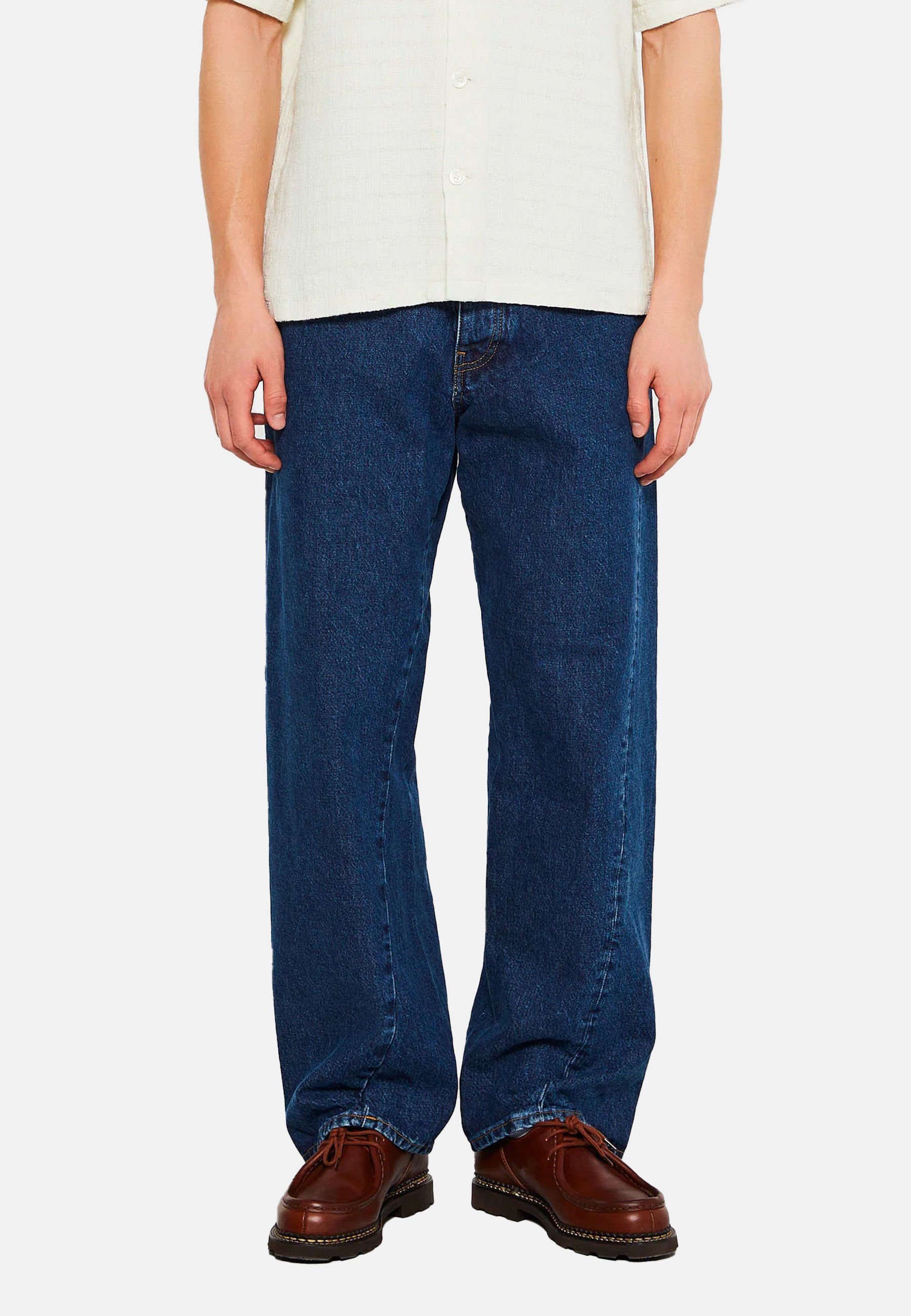SUNFLOWER WIDE TWIST - Jeans a sigaretta - rinse blue/blu denim 