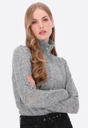 Strickjacke - grey melange