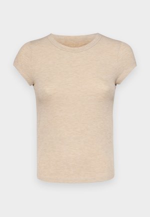 American Eagle CREW BABY TEE - T-shirts - light brown