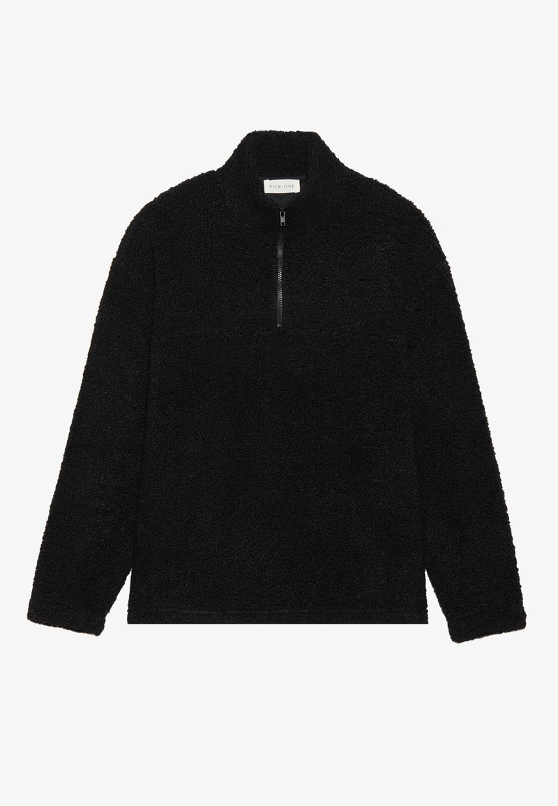 Pier One Fleece trui zwart Pier One Fleece trui zwart