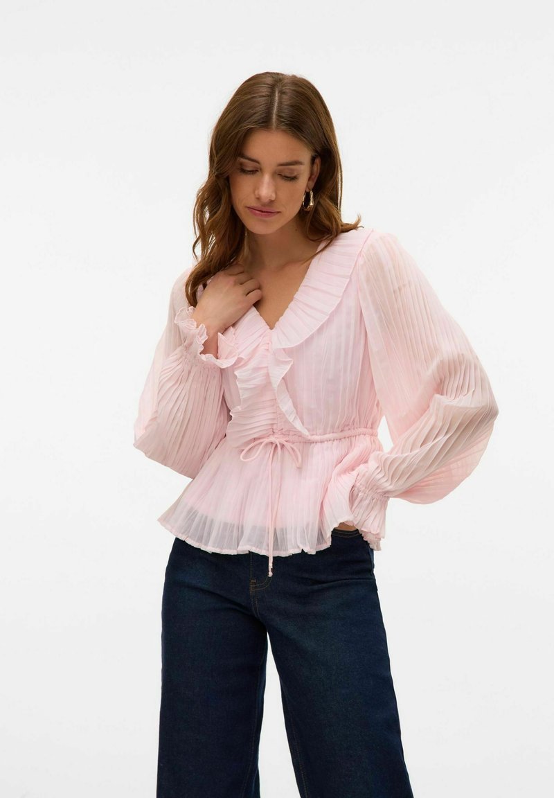 Vero Moda - NORMAL ELASTISCHE BÜNDCHEN - Blouse - pink-a-boo, Vergroten