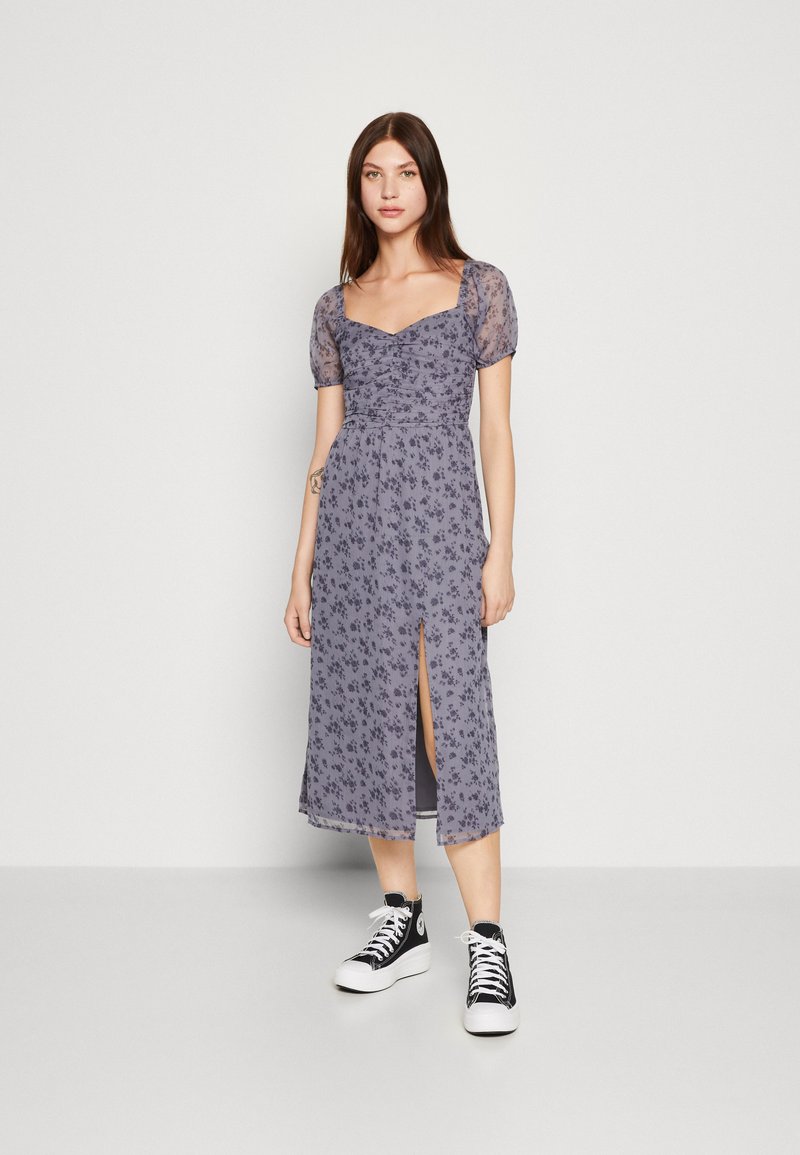 Hollister Co. HOT RUCHED BODICE MIDI Day dress light blue Zalando.ie