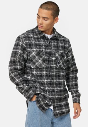 CHEST SIGNATURE CHECK SHIRT - Shirt - black