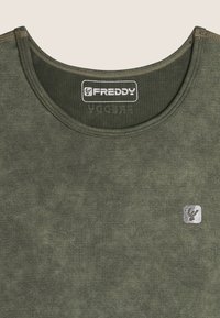 Freddy SENZA MANICHE - Top - beetle green used