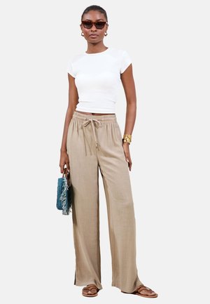 Lipsy, PETITE FIT - WIDE LEG TROUSERS  . - Nohavice - neutral