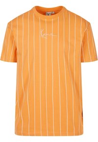 Karl Kani SMALL SIGNATURE - Marškinėliai su spaudiniu - orange offwhite