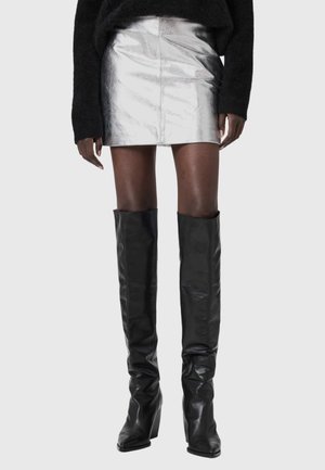 RENAI SKIRT - A-vonalú szoknya - silver-coloured