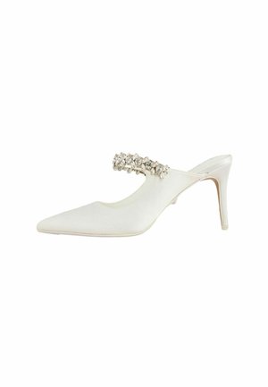Lipsy REGULAR FIT - OCCASION SPARKLY EMBELLISHED - Heeled mules - white