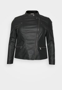 ONLY Carmakoma CARFREYA BIKER - Casaco de pele sintética - black
