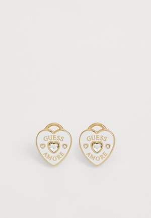 AMORE - Øreringe - yellow gold-coloured/white