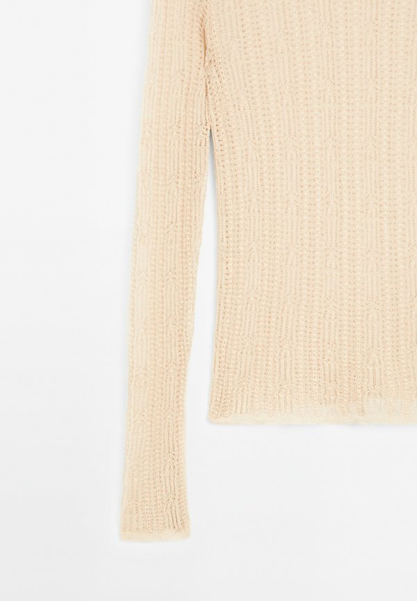 LONG SLEEVE IN OPENWORK - Jumper - mottled beige2