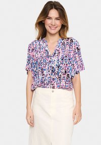 Saint Tropez - AGNES SS - Bluse - pink c ikat paint Miniaturebillede 1