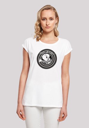 LOONEY TUNES PORKY PIG THAT'S ALL FOLKS SCHWEINCHEN DICK - Print T-shirt - white