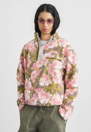 HELVETIA PRINTED CROPPED HALF SNAP - Φλις πουλόβερ - light pink