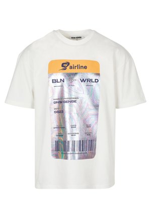 SENSE AIRLINE - Print T-shirt - offwhite