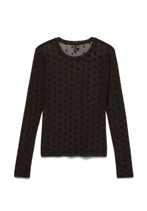 Vero Moda, VMLOVA LS MESH TOP JRS NOOS - Блуза - chocolate torte