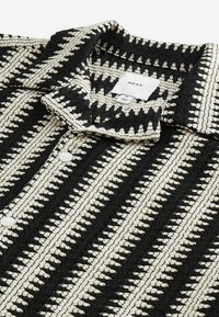 Next STRIPE SHORT SLEEVE - Hemd - black ecru cream