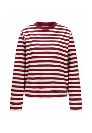 JJXX, JXSOPHIA BOXY LS STRIPE TEE JRS SN - T-shirt à manches longues - cabernet