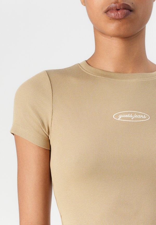 SLIM - Basic T-shirt - travertine sand2