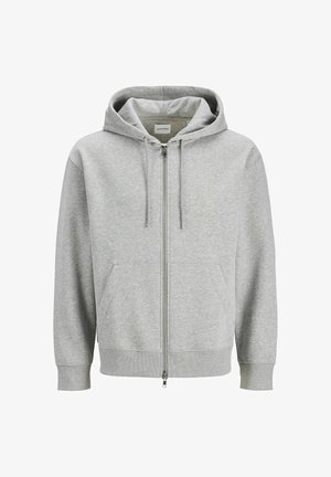 Jack & Jones, HOODIE HOODIE - Sweat zippé - light grey melange