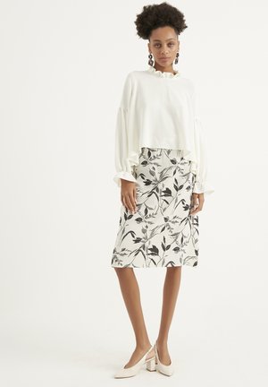 Herita Floral Patterned Skirt - A-line skirt - grey