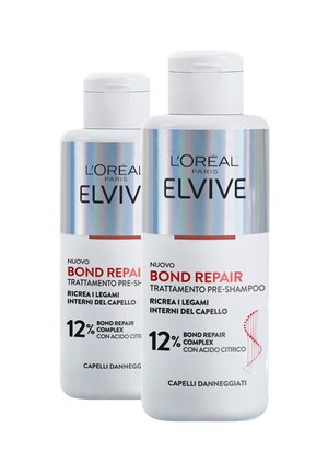 ELVIVE BOND REPAIR PRE-SHAMPOO CON 12% BOND REPAIR COMPLEX CON ACIDO CITRICO PER CAPELLI DANNEGGIATI, RICREA I LEGAMI INTERNI DEL CAPELLO, 200 ML - 2 PACK - Shampoo