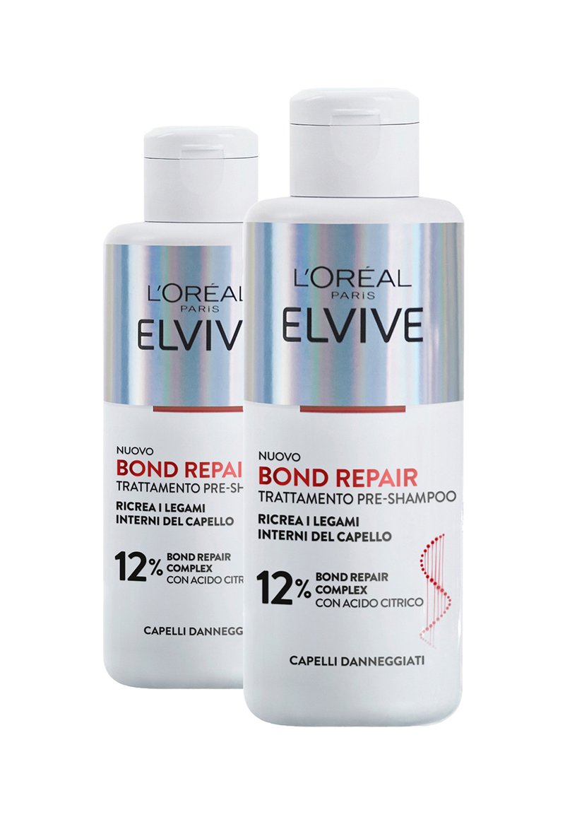 L'Oréal Paris - ELVIVE BOND REPAIR PRE-SHAMPOO CON 12% BOND REPAIR COMPLEX CON ACIDO CITRICO PER CAPELLI DANNEGGIATI, RICREA I LEGAMI INTERNI DEL CAPELLO, 200 ML - 2 PACK - Shampoo, Ingrandire