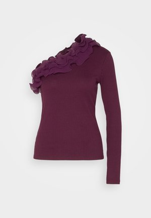 VILA, VIMIA ONE SHOULDER FLOUNCE - T-shirt à manches longues - winter bloom