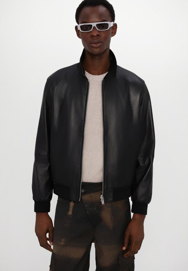 MATE TECH - Leather jacket - noir2