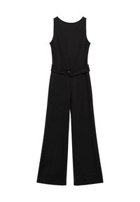 WITH BELT AND BUCKLE - Jumpsuit - black