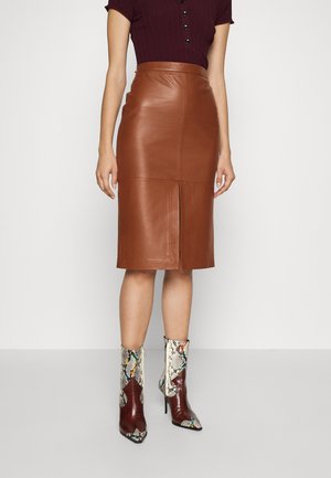 SINEM MIDI SKIRT - Pennkjol - brick