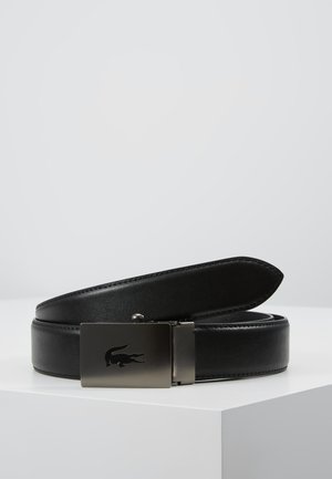 CURVED STITCHED EDGES - Belt - black