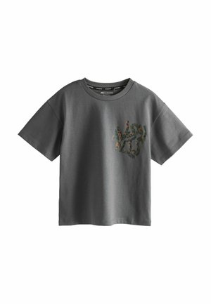 Apdrukāts T-krekls - charcoal grey leopard
