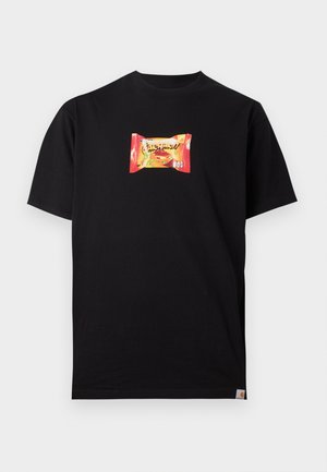 Carhartt WIP, ROAD SIDE SNACK - Nyomott mintás póló - black