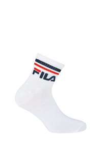 Fila UNISEX  6 PAAR QUARTER  LOGO-BUND - Chaussettes - weiß