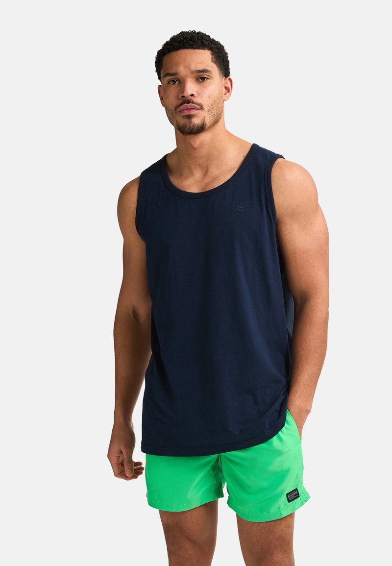 Petrol Industries LOGO SINGLET CLAMVIEW - Linne - navy blue