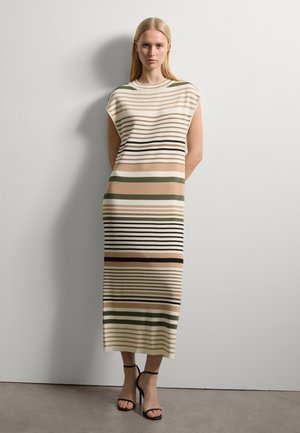 STRIPED - Strickkleid - white green