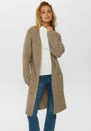 NUZINDI LONG - NOOS - Strickjacke - fossil melange