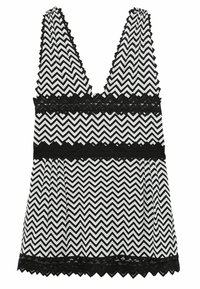 Reiss REGULAR FIT-SOPHIA ZIG-ZAG PRINT  - Vapaa-ajan mekko - navy
