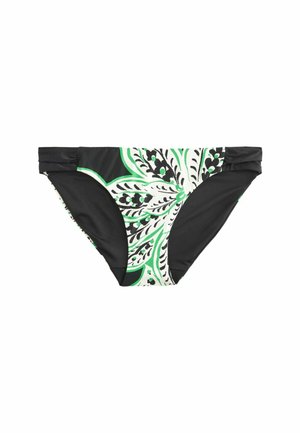 Bikini alsók - black   green leaf print