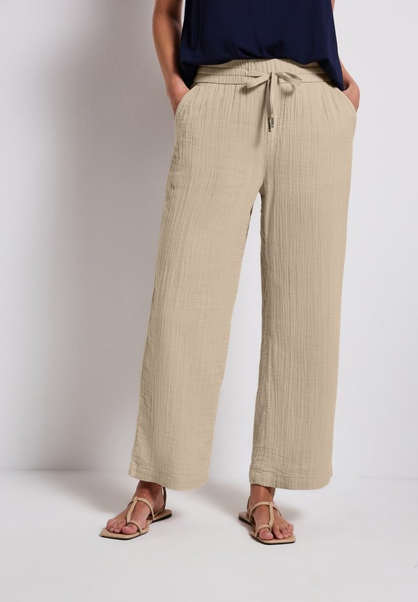 WIDE - Stoffhose - beige