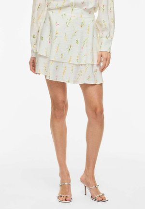 VILA MINIROCK VIGITI HIGH WAIST - sukňa v tvare A - snow white