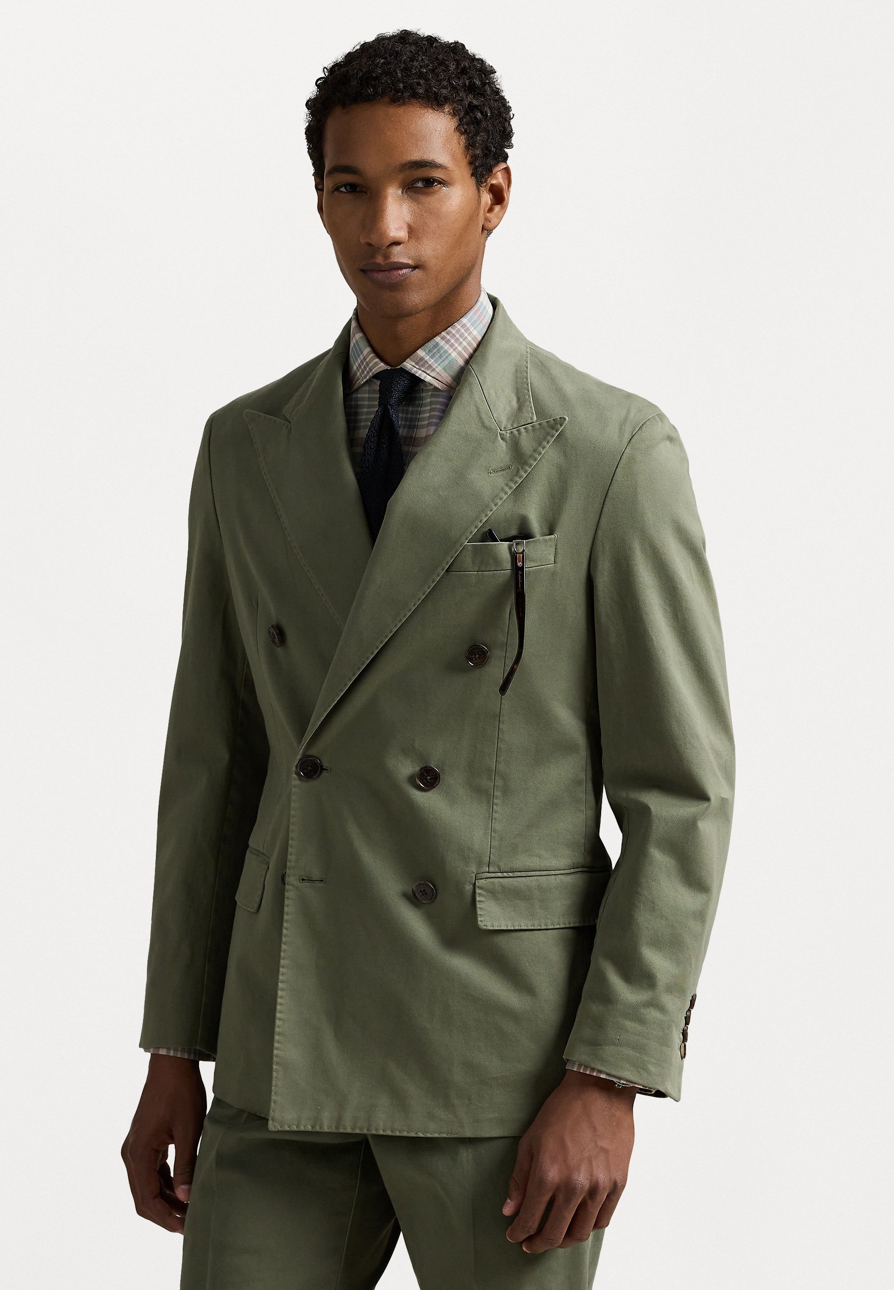 Polo Ralph Lauren DOUBLE BREASTED - Blazer jacket - light moss