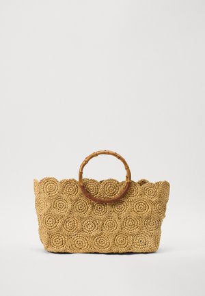 SCALLOPED BEACH BASKET - Handbag - beige