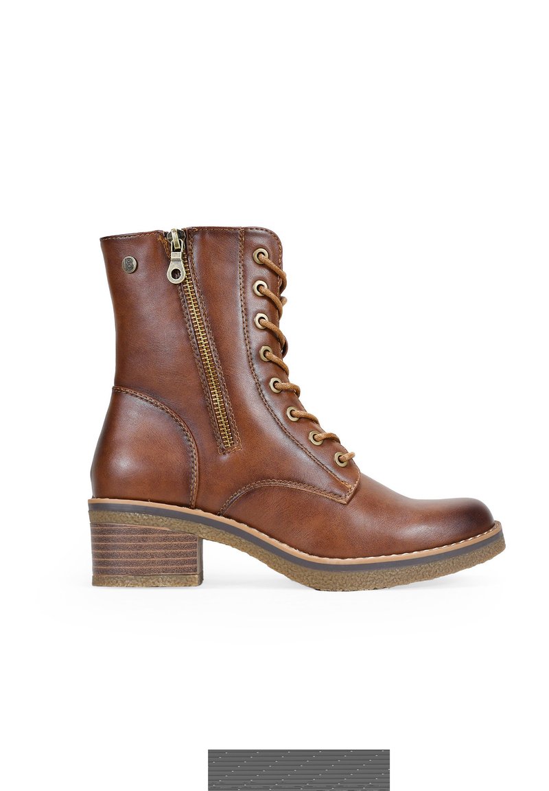 Bosanova CON CREMALLERA Y CORDONES - Botines con cordones - marron