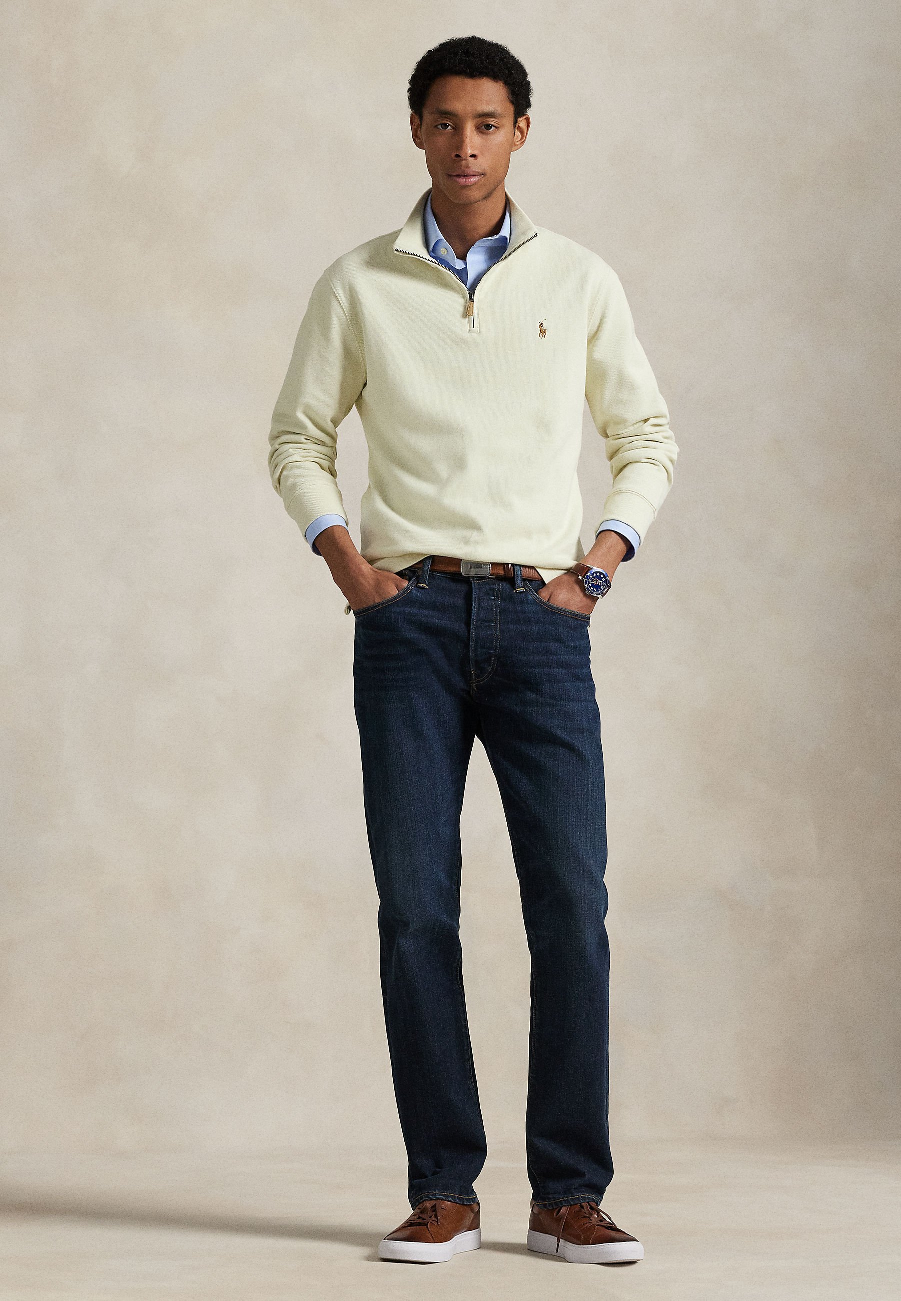 Polo Ralph Lauren ESTATE RIB QUARTER ZIP PULLOVER - Trui - chic